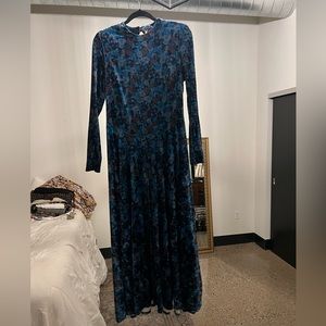 Free People velvet maxi dress